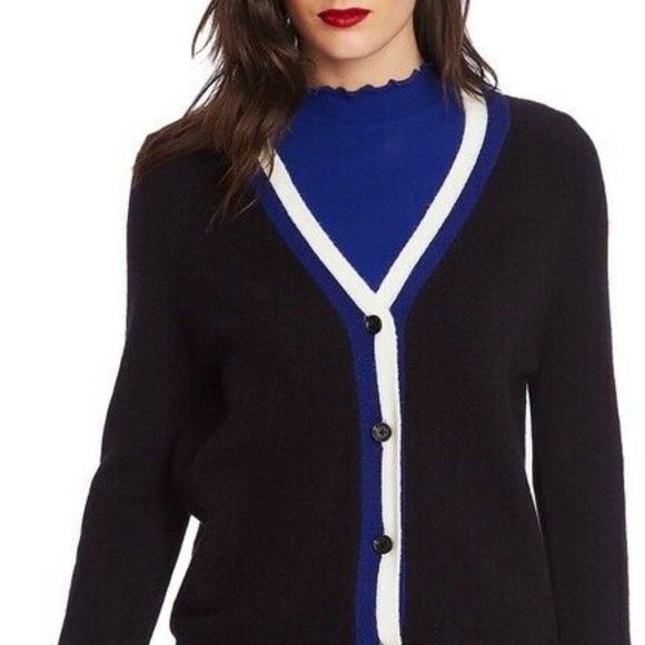 Court & Rowe Striped Kenmare Button Closure Cardigan Sweater Women's Small NEW - Picture 4 of 8